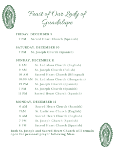 Fiesta de Nuestra Señora de Guadalupe @ St. Joseph's Church
