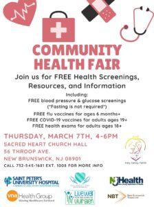 Community Health Fair @ Sacred Heart Church Hall