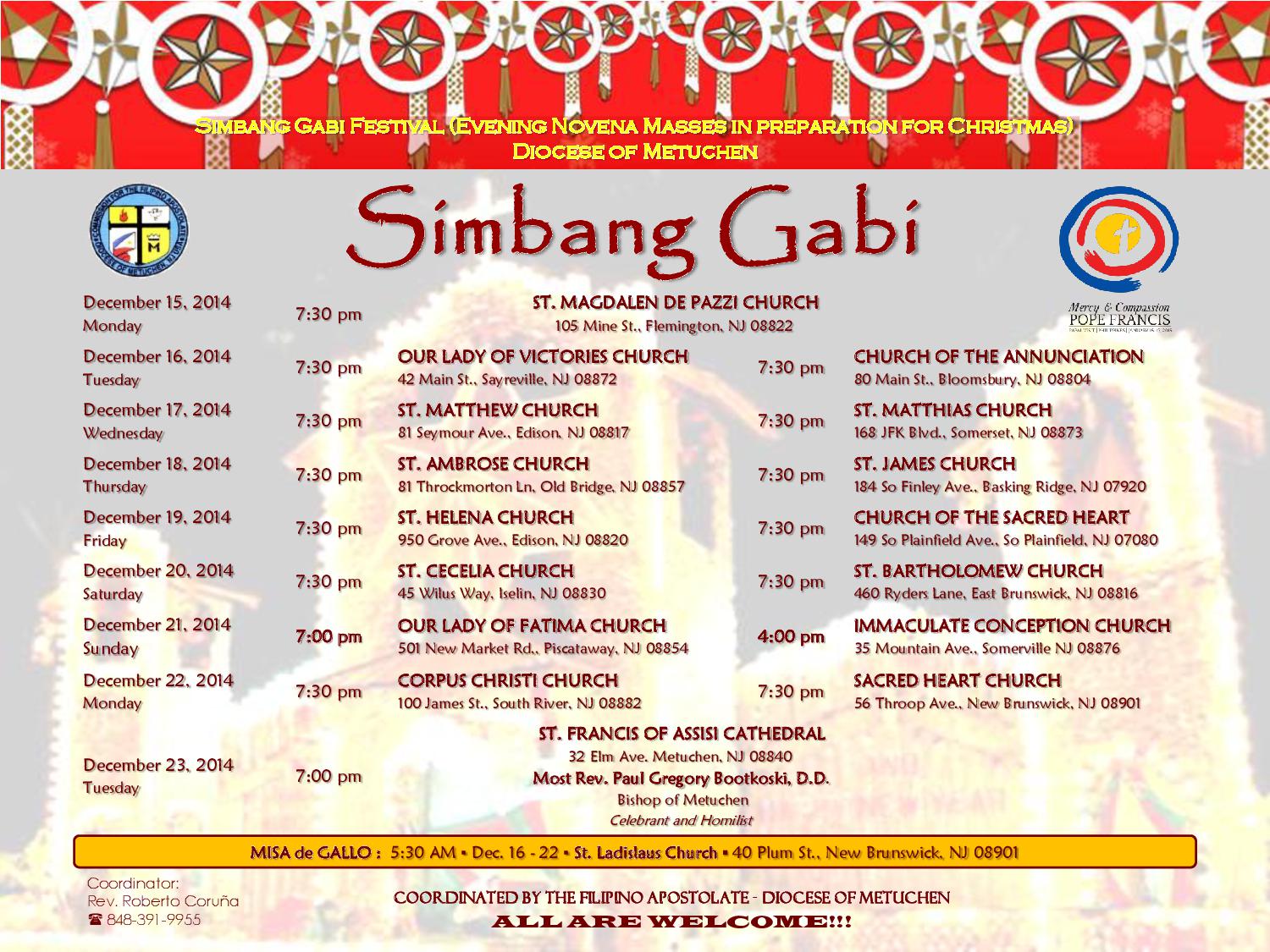 Simbang Gabi 2024 Chicago Patsy Bellanca